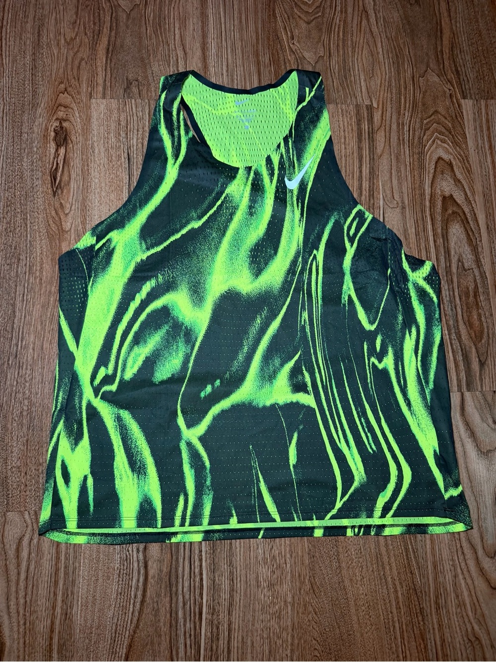 Nike Dri-Fit ADV Running Singlet Tank HV2643-702 Volt Black Mens Size XL $100